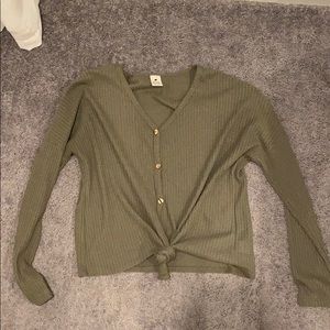 waffle knit long sleeve